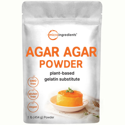Agar Agar Powder, 1lb front