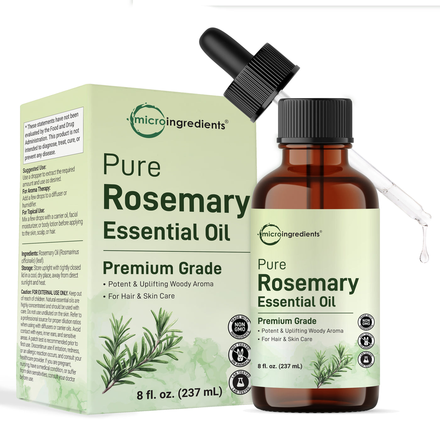 Micro Ingredients Pure Rosemary Essential Oil 8 floz (237mL)