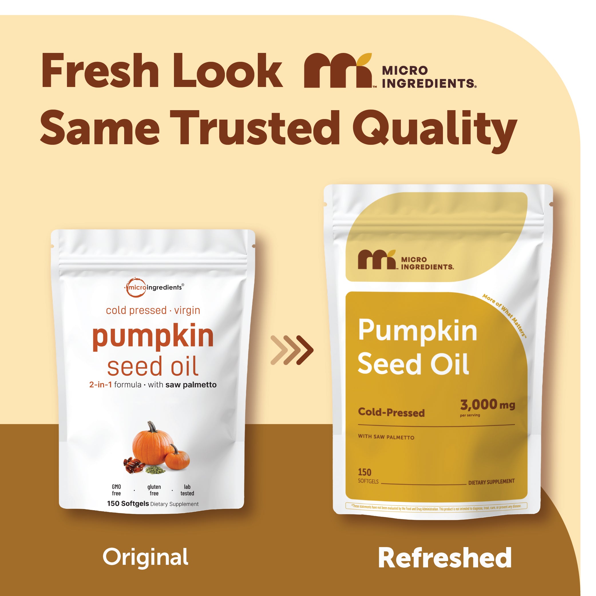 Micro Ingredients Pumpkin Seed Oil with Saw Palmetto, 300 Softgels (2 Pack)