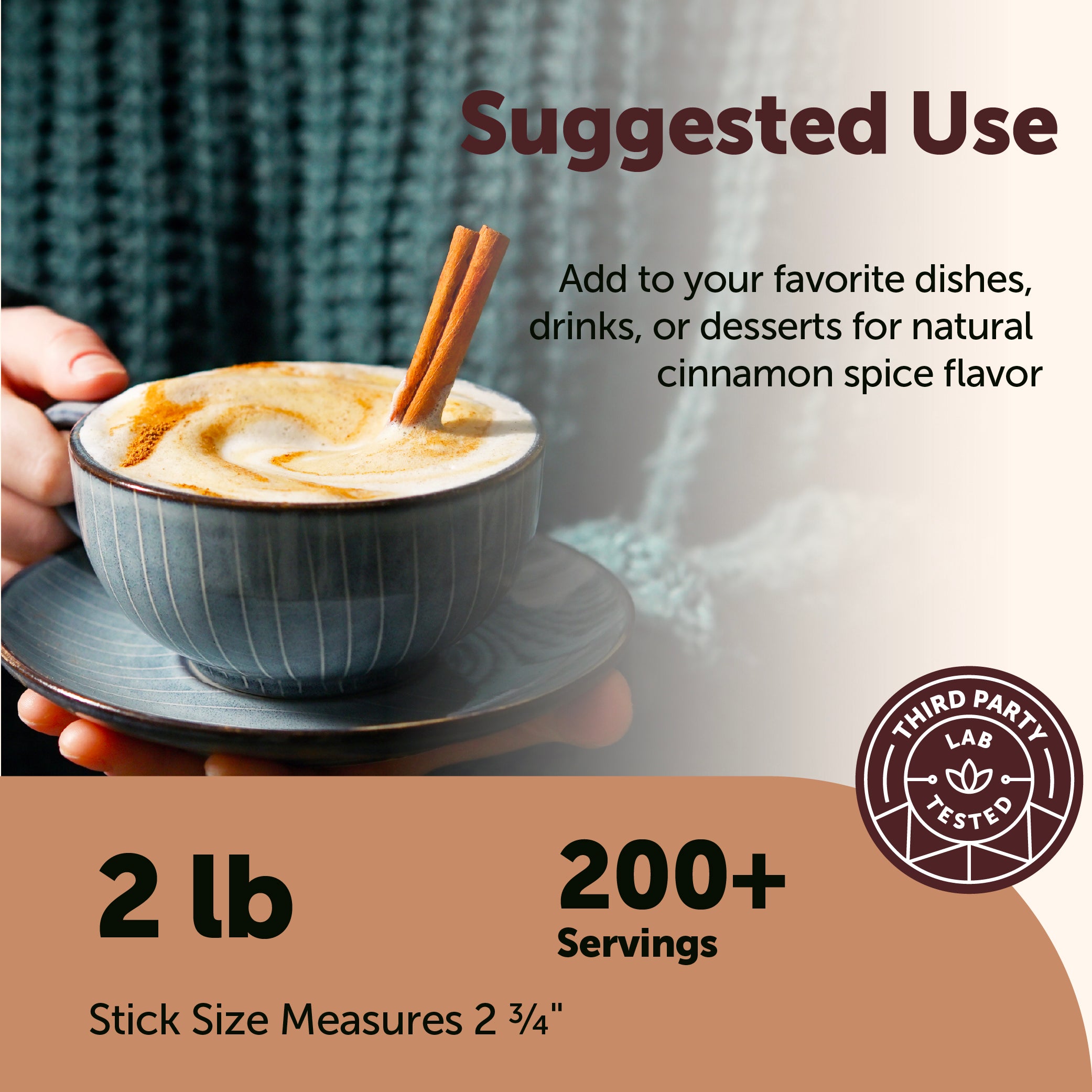 Micro Ingredients Organic Whole Cinnamon Sticks, 2LB