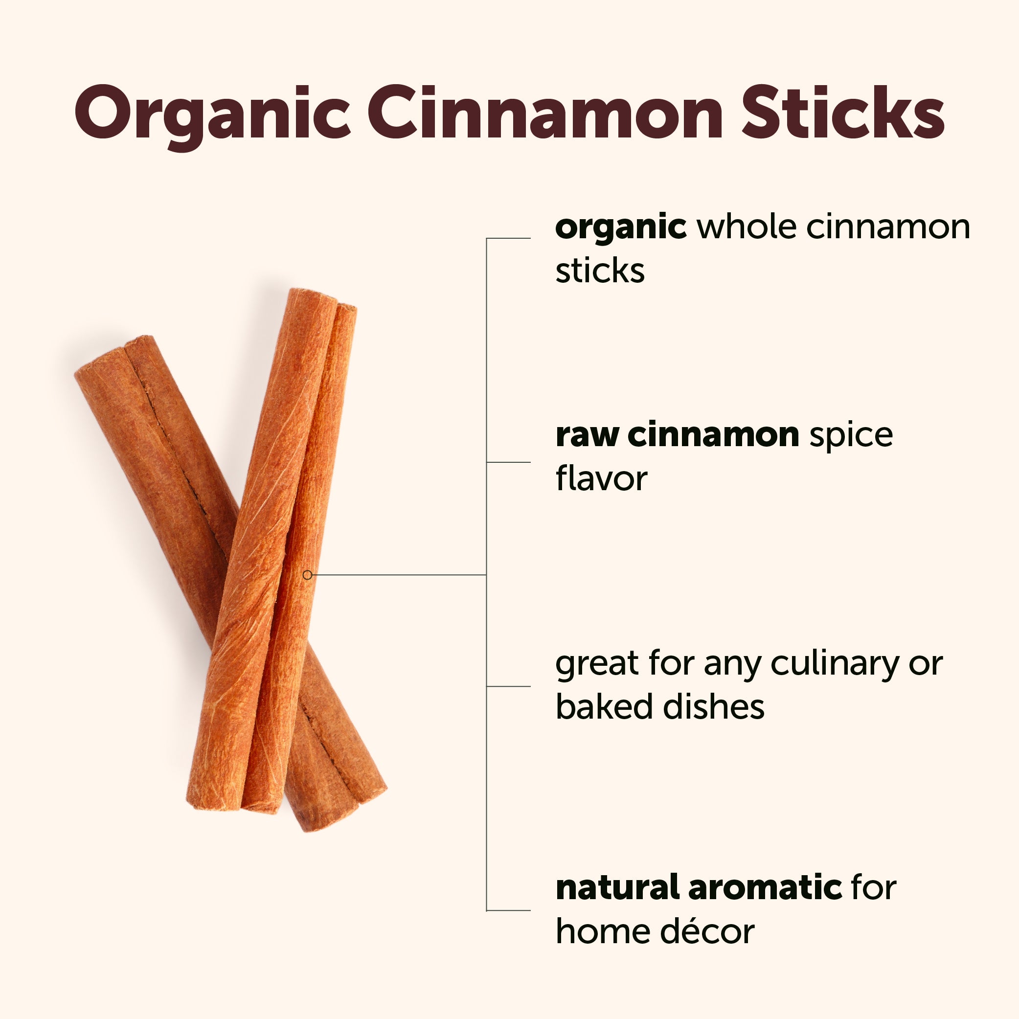 Micro Ingredients Organic Whole Cinnamon Sticks, 2LB