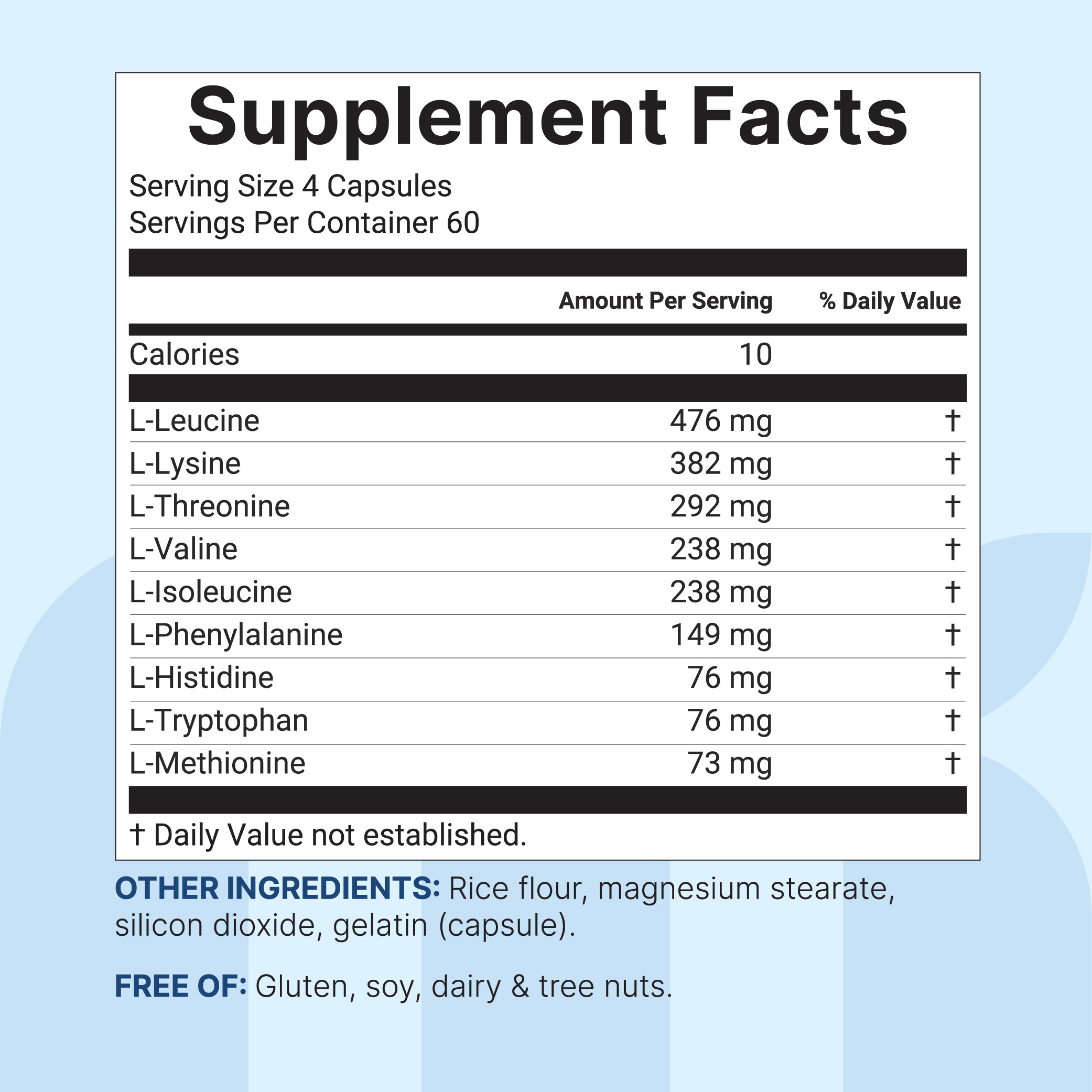 Micro Ingredients EAA 2000mg, 240 Capsules