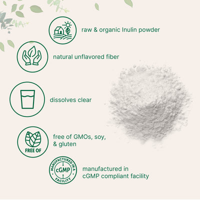 Micro Ingredients Organic Inulin Powder 500g (1.1lb)