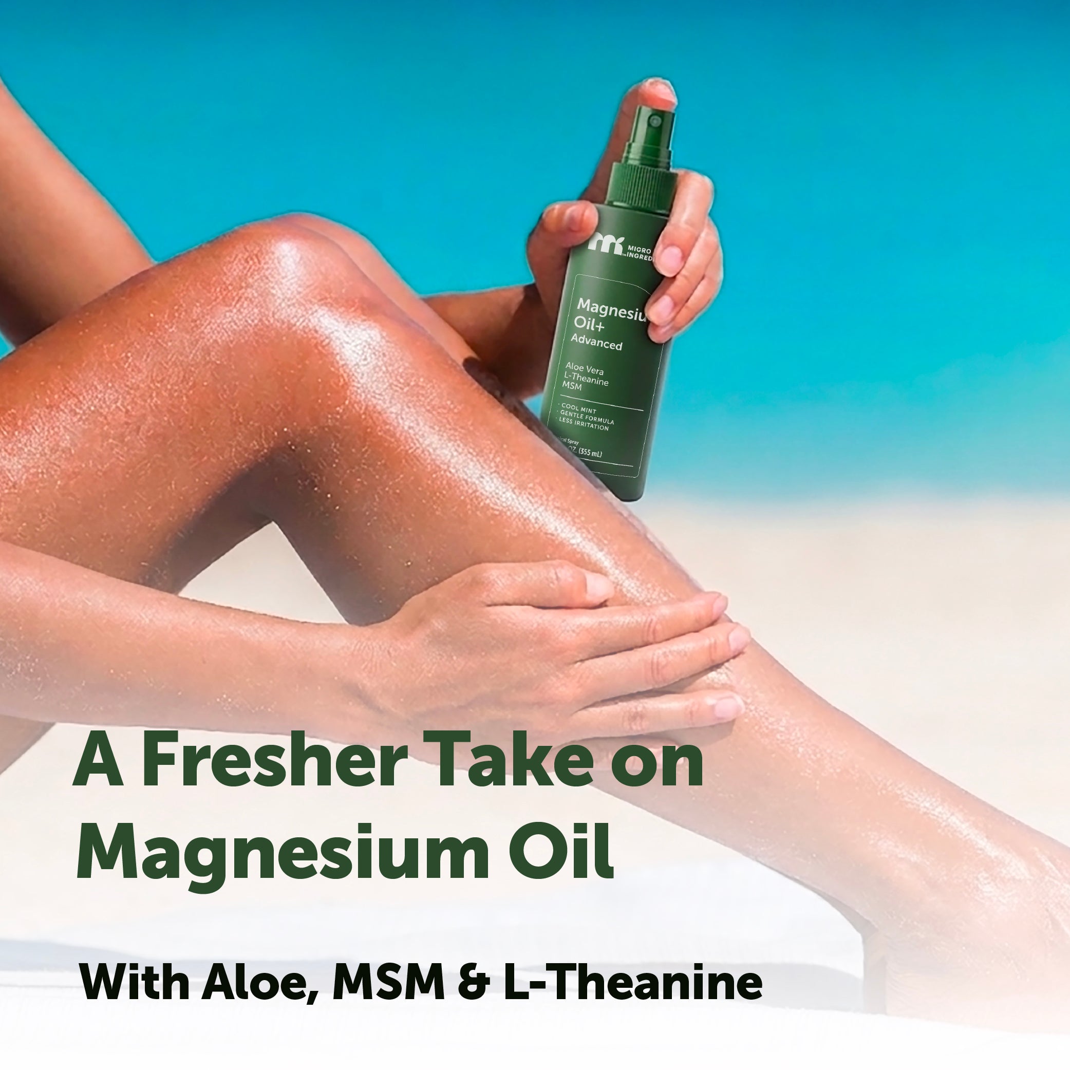 Micro Ingredients Magnesium Oil+ Advanced Spray Cool Mint, 12 fl oz