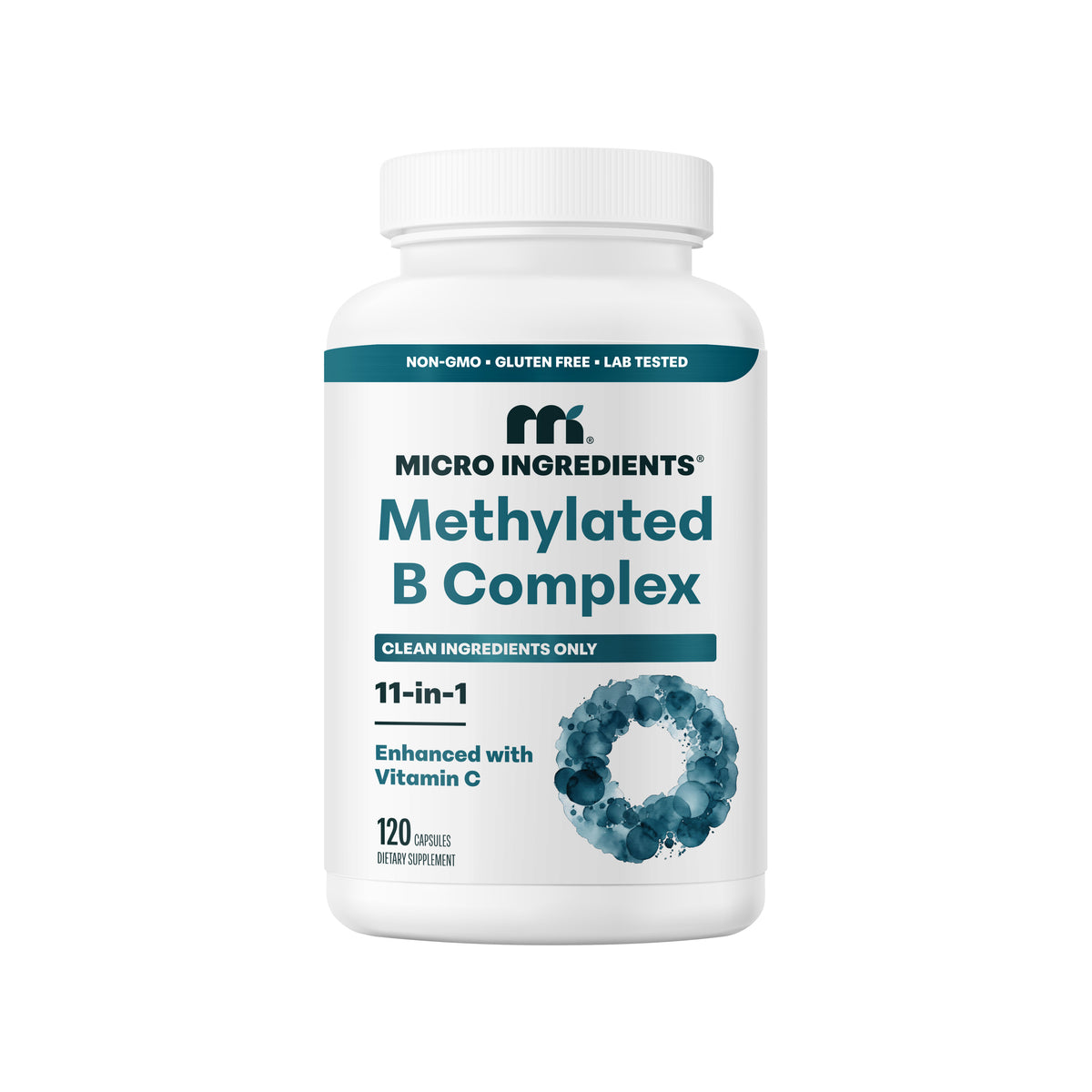Micro Ingredients Methylated B Complex, 120 Capsules