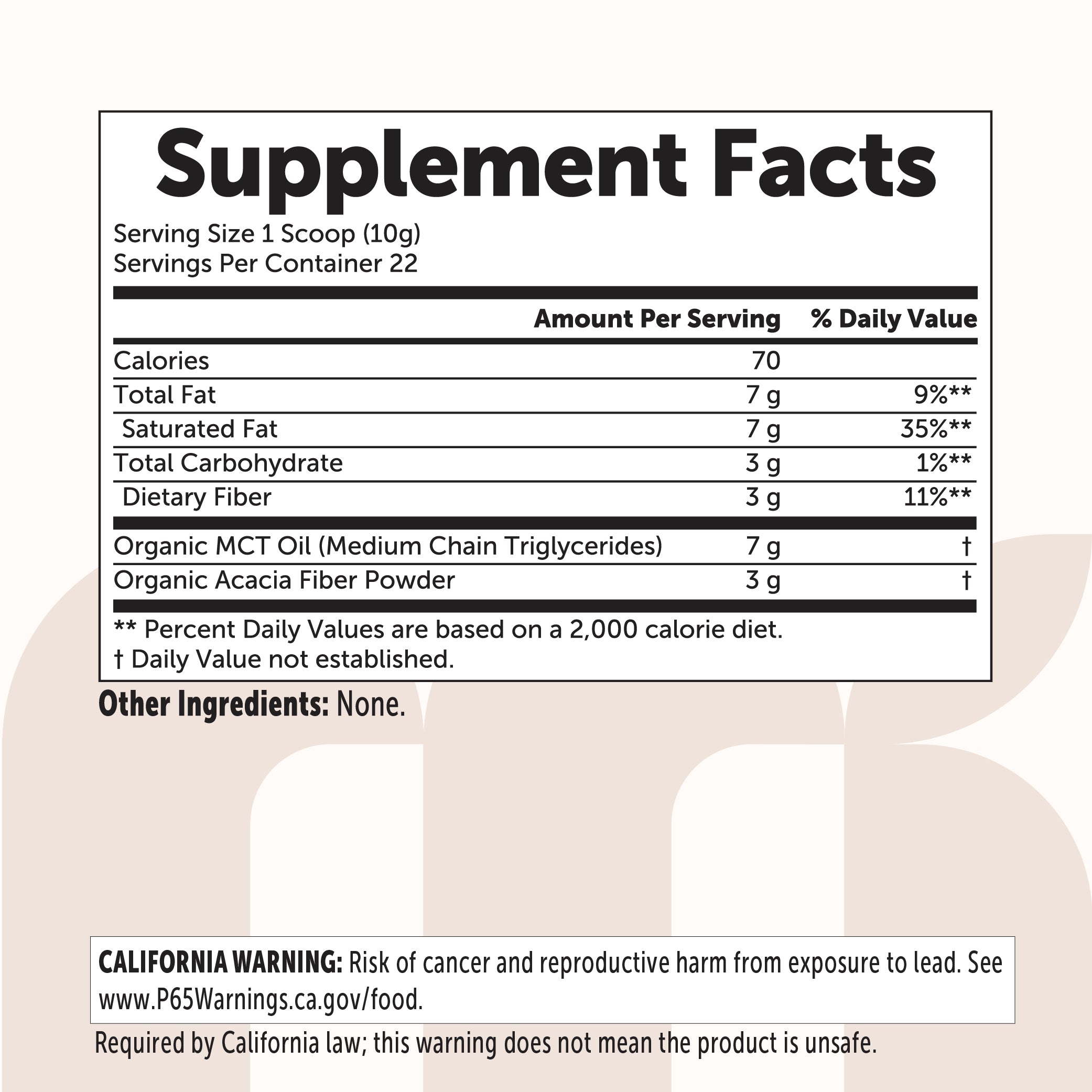 Micro Ingredients Organic MCT Oil with Prebiotic Fiber Powder, 8oz