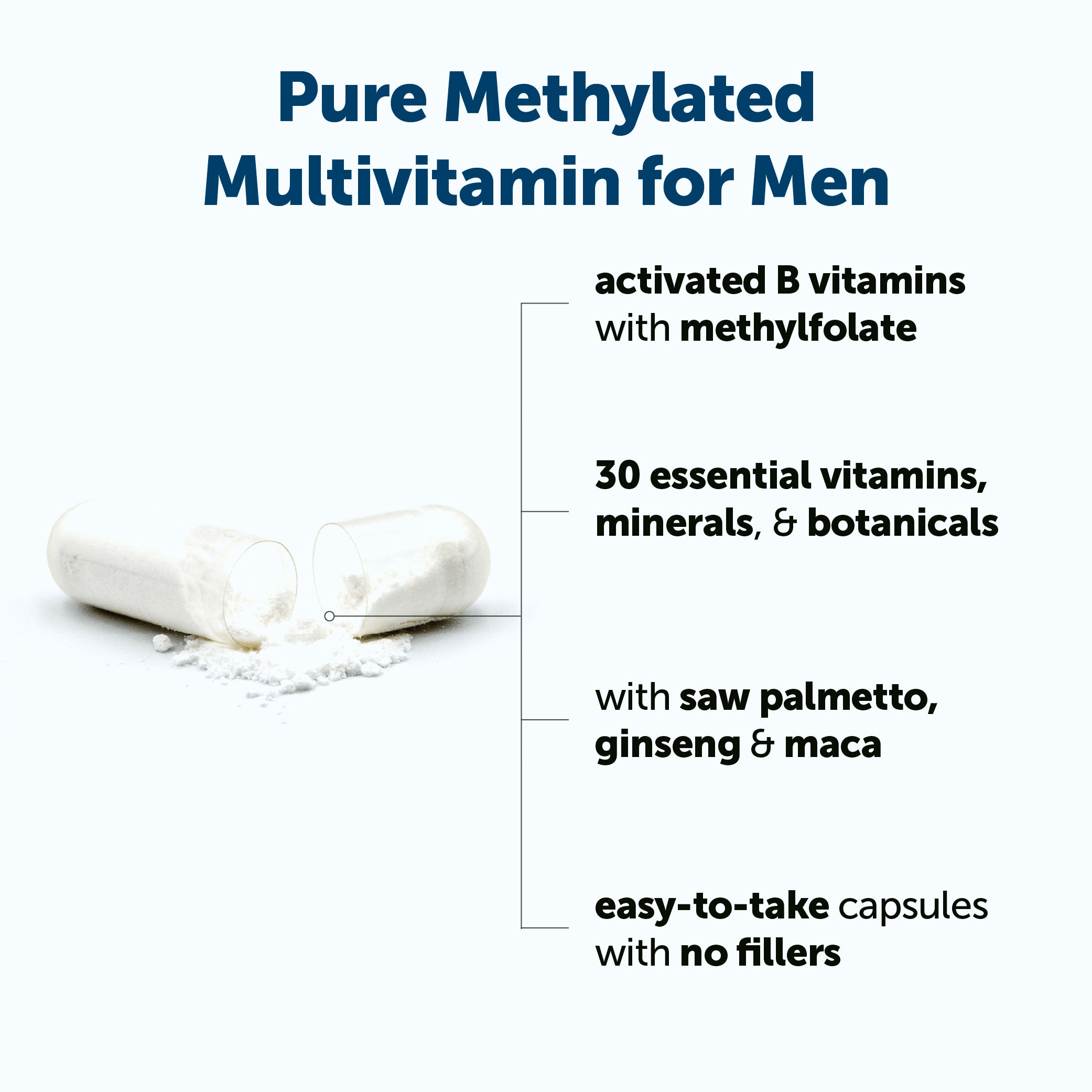 Micro Ingredients Pure Methylated Multivitamin for Men, 240 Capsules