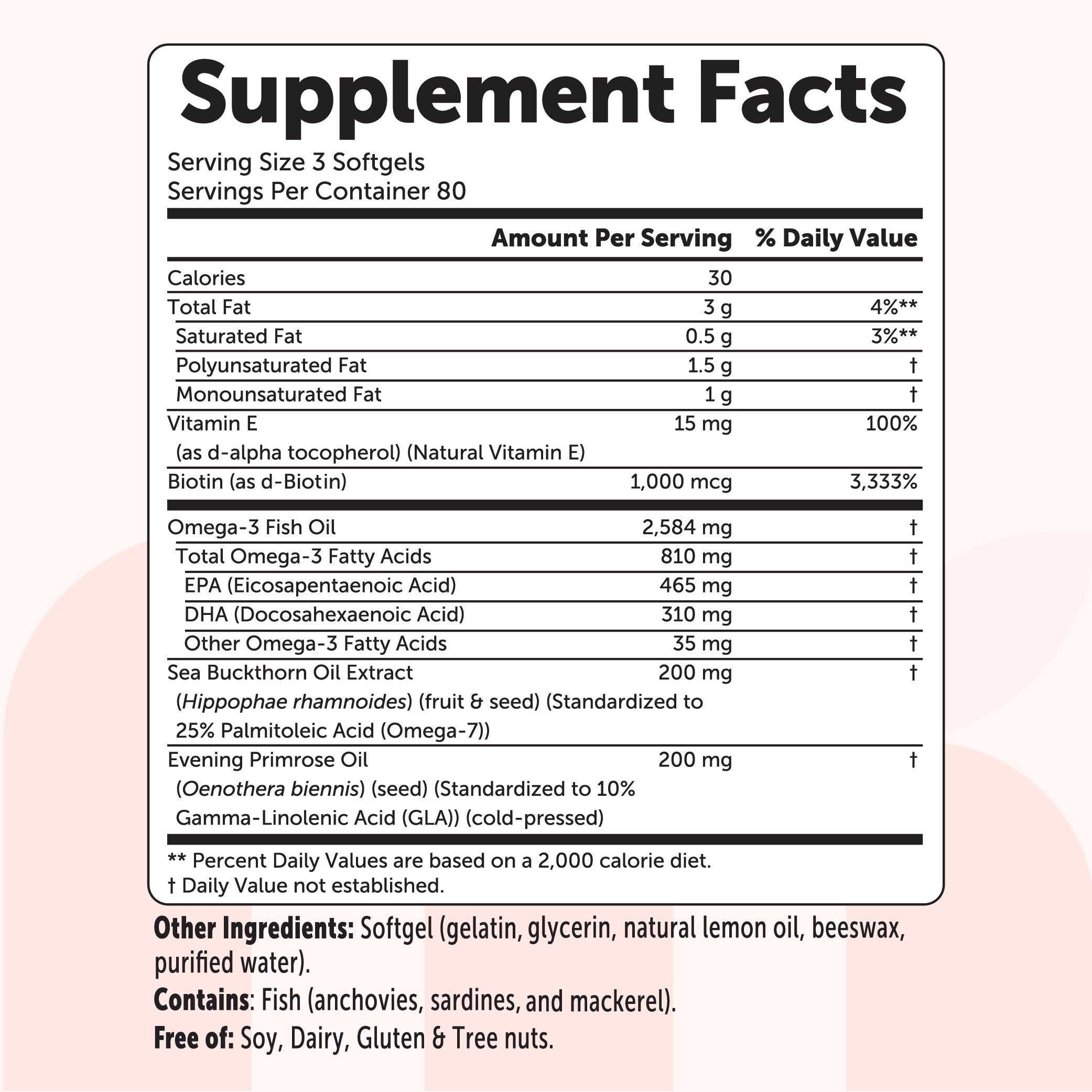 Micro Ingredients Omega-3 Fish Oil Complex for Women 3000mg, 240 Softgels