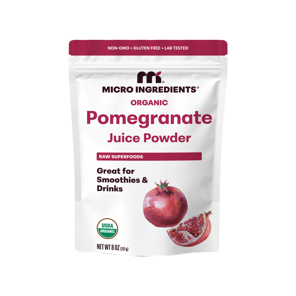 Micro Ingredients Organic Pomegranate Juice Powder, 8oz