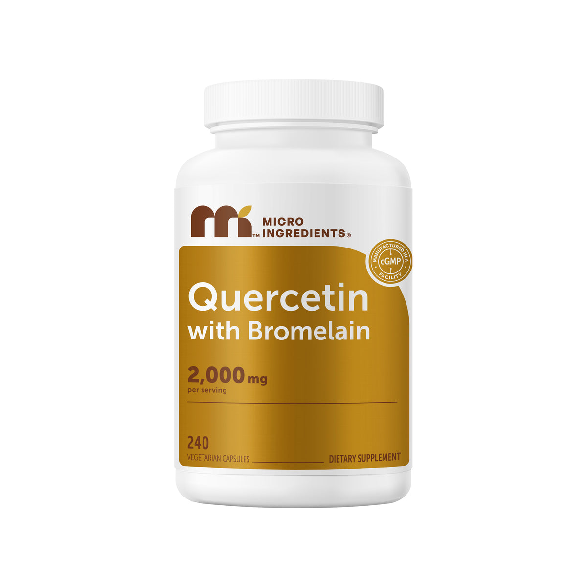 Micro Ingredients Quercetin with Bromelain 2,000 mg, 240 Vegetarian Capsules