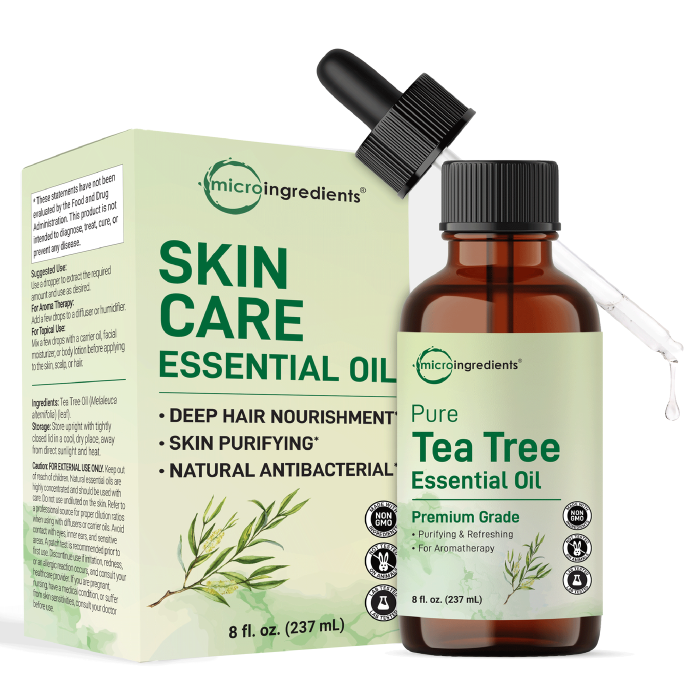 Micro Ingredients Pure Tea Tree Essential Oil 8 floz (237mL)