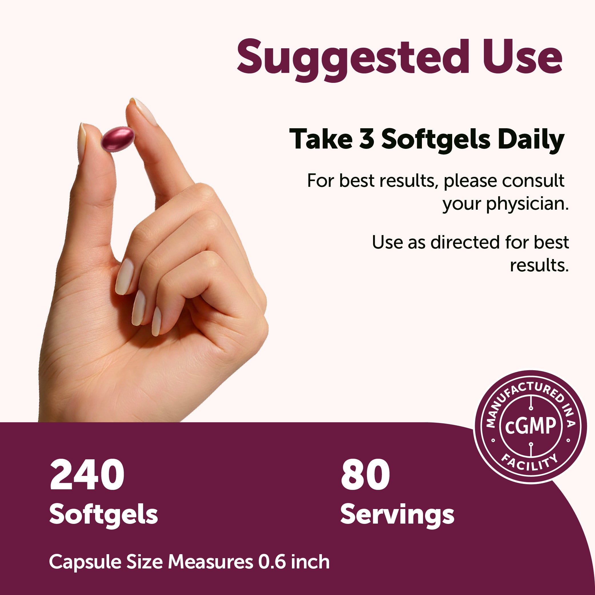 Micro Ingredients Vitex Berry+ Advanced 8-in-1 Complex with MCT Oil, 240 Softgels