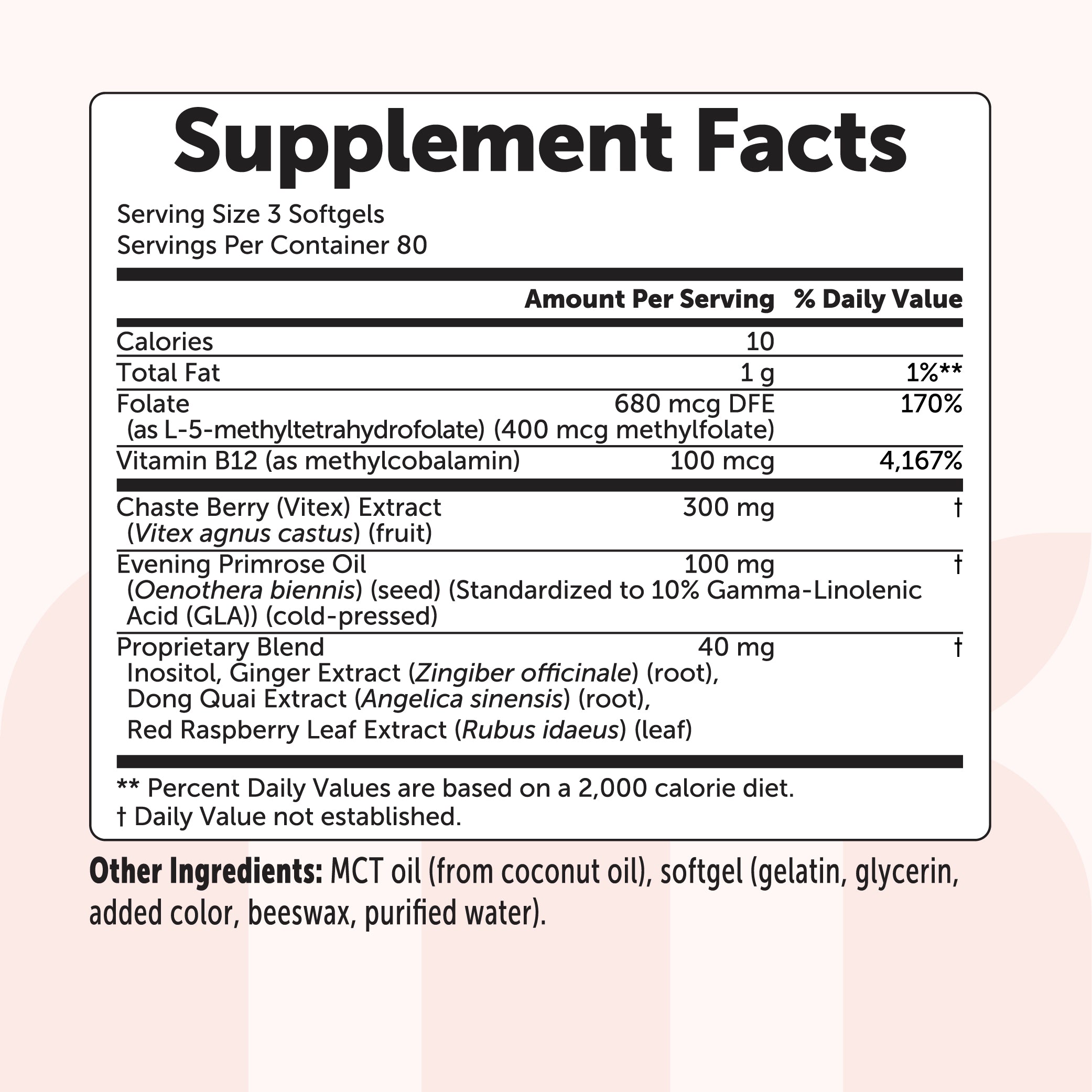 Micro Ingredients Vitex Berry+ Advanced 8-in-1 Complex with MCT Oil, 240 Softgels