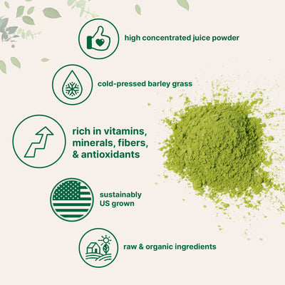 Organic Barley Grass Juice Powder, 10 Ounce Powder Forms