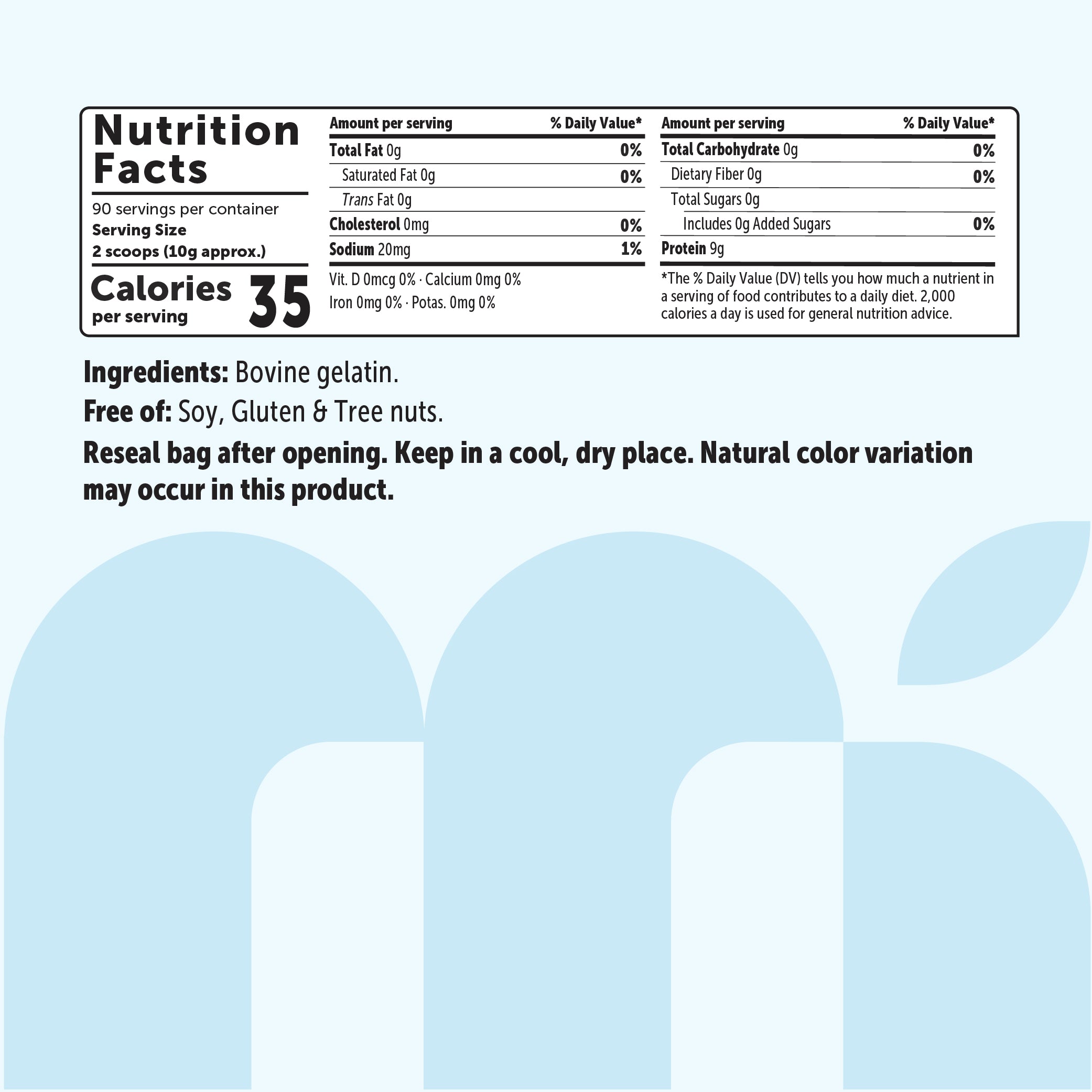 Micro Ingredients Grass-Fed Beef Gelatin Powder - Unflavored, 2lb