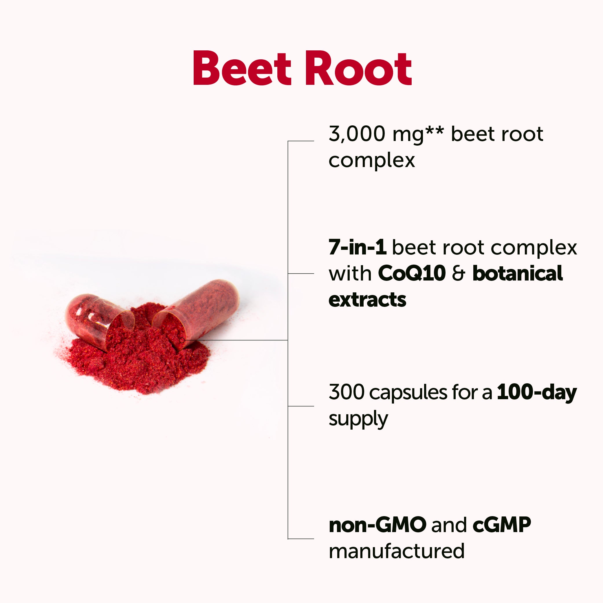 Micro Ingredients Beet Root Complex 3000mg, 300 Capsules