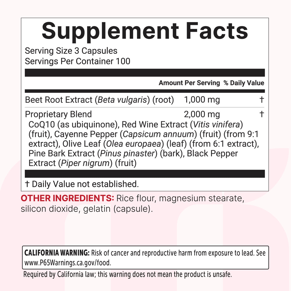 Microbeet Micro Ingredients Beet Root Complex 3000mg, 300 Capsules