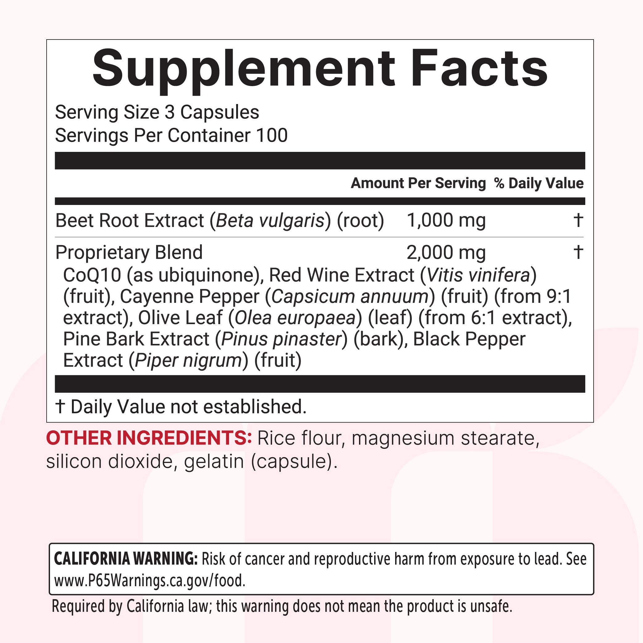 Micro Ingredients Beet Root Complex 3000mg, 300 Capsules