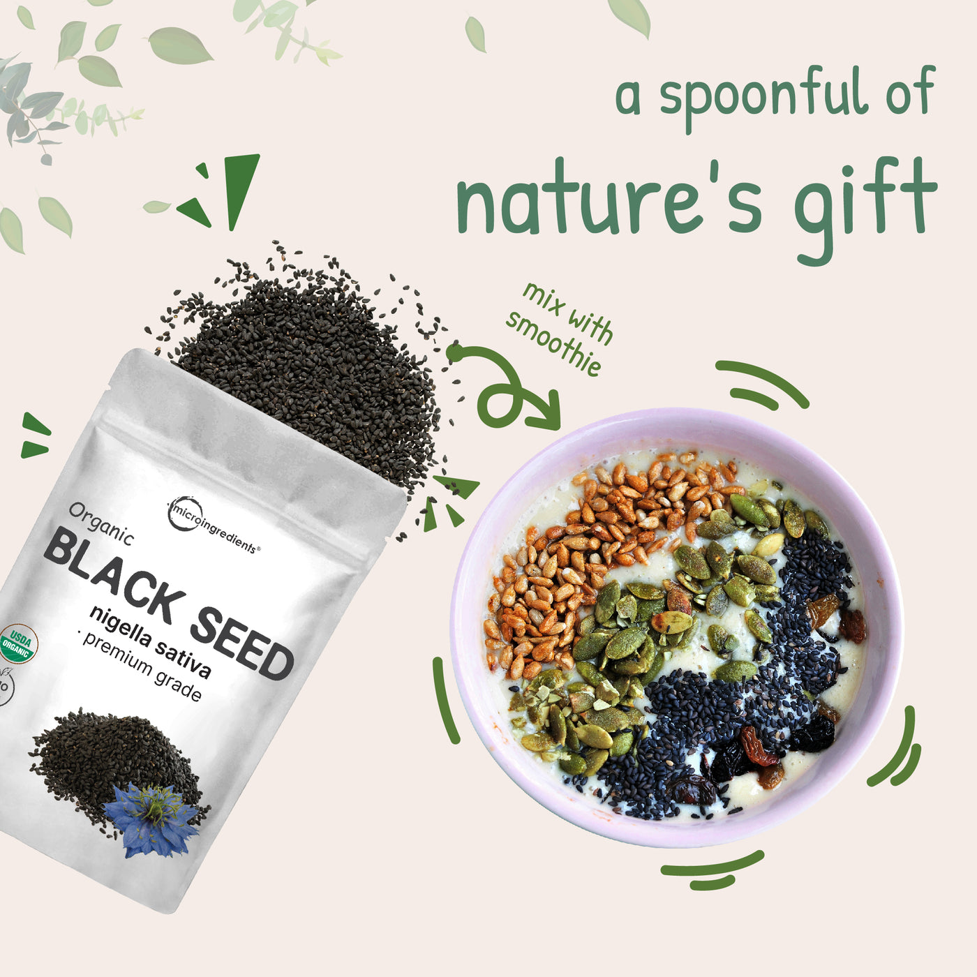 Organic Black Cumin Seed (Nigella Sativa)