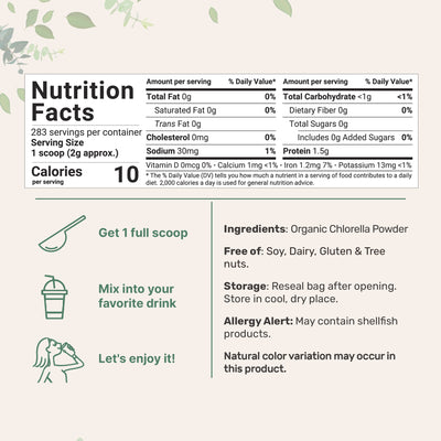 Micro Ingredients Organic Chlorella Powder