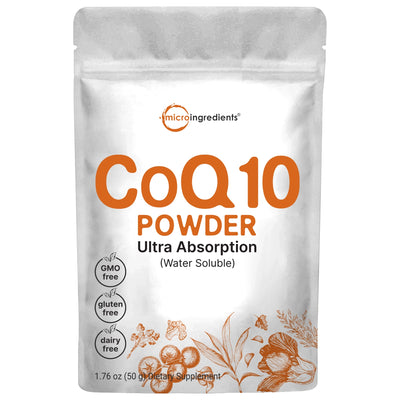 COQ10 Powder, 50 Grams front