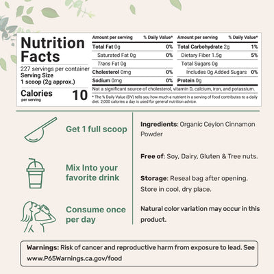 Micro Ingredients Organic Ceylon Cinnamon Powder