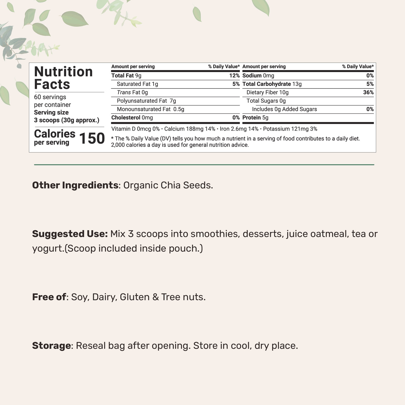 Micro Ingredients Organic Chia Seeds, 4lbs, Raw Chia Seed Source