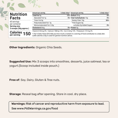 Micro Ingredients Organic Chia Seeds, 4lbs, Raw Chia Seed Source