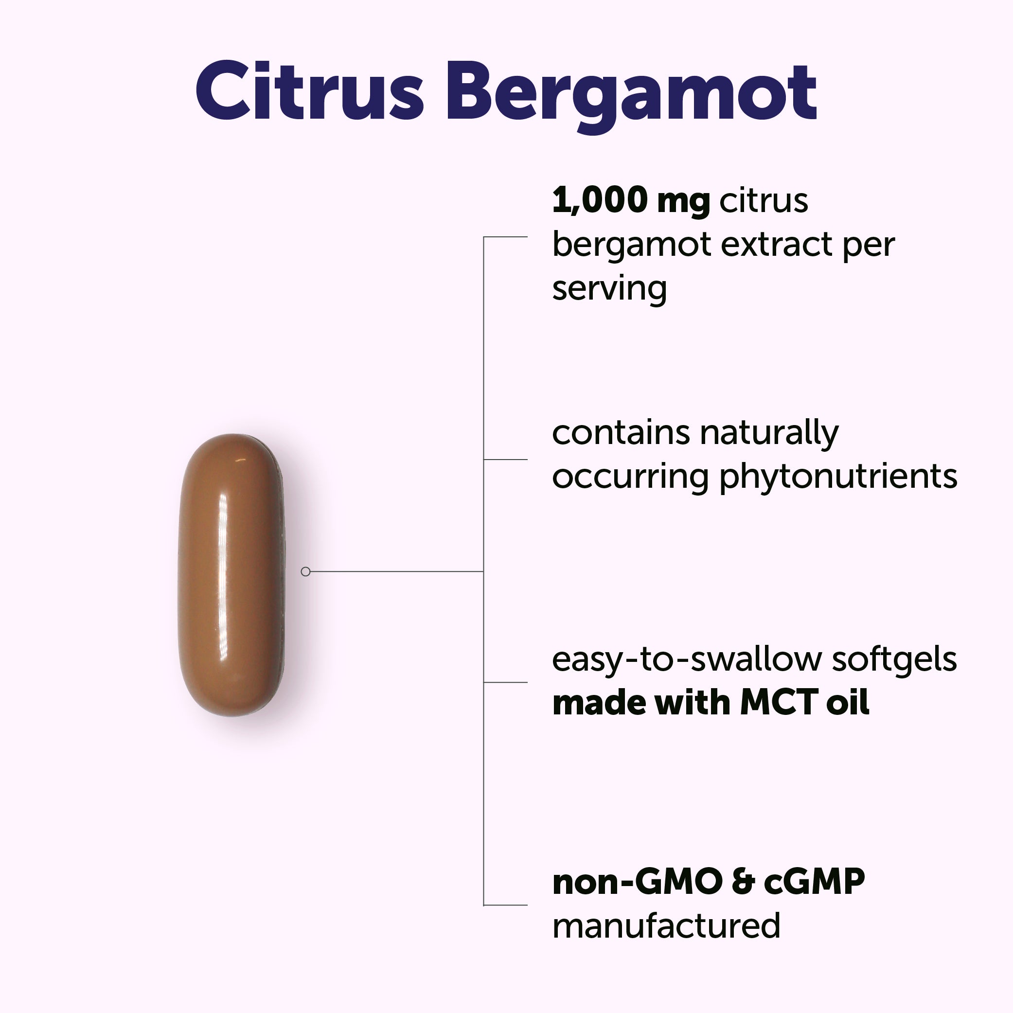 Micro Ingredients Citrus Bergamot 1000mg with MCT Oil, 240 Softgels