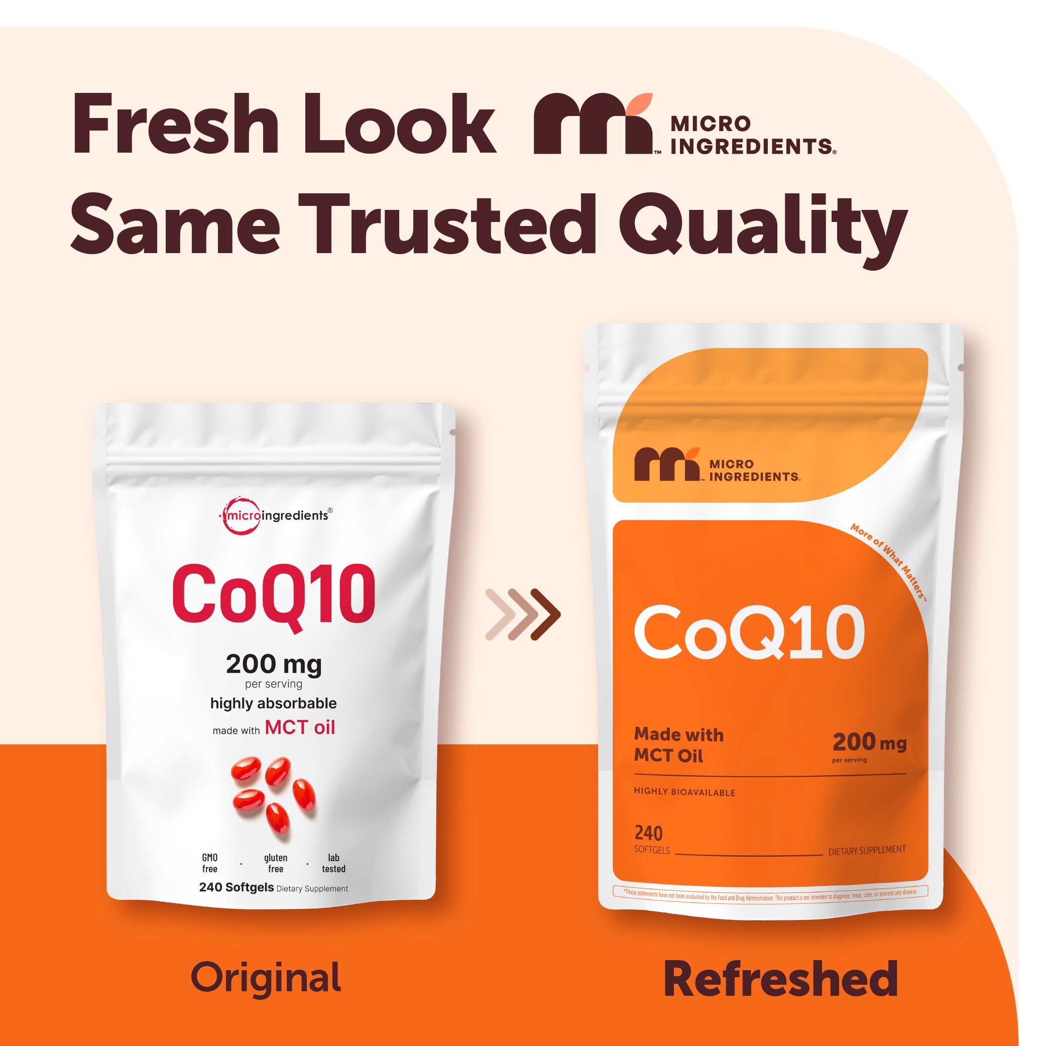 Micro Ingredients CoQ10 240 Softgels with Coconut MCT Oil