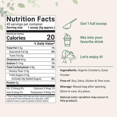 Micro Ingredients Organic Cranberry Juice Powder