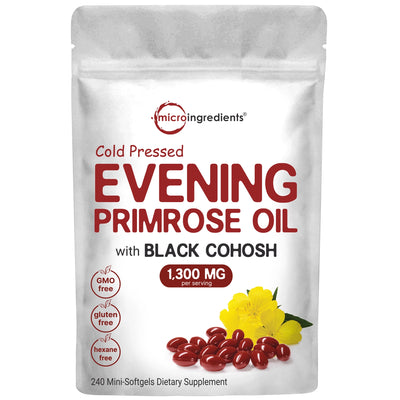 Evening Primrose Oil 1300mg,  240 Softgels front