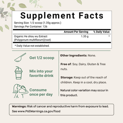 Micro Ingredients Organic Fo-Ti Powder, 6oz