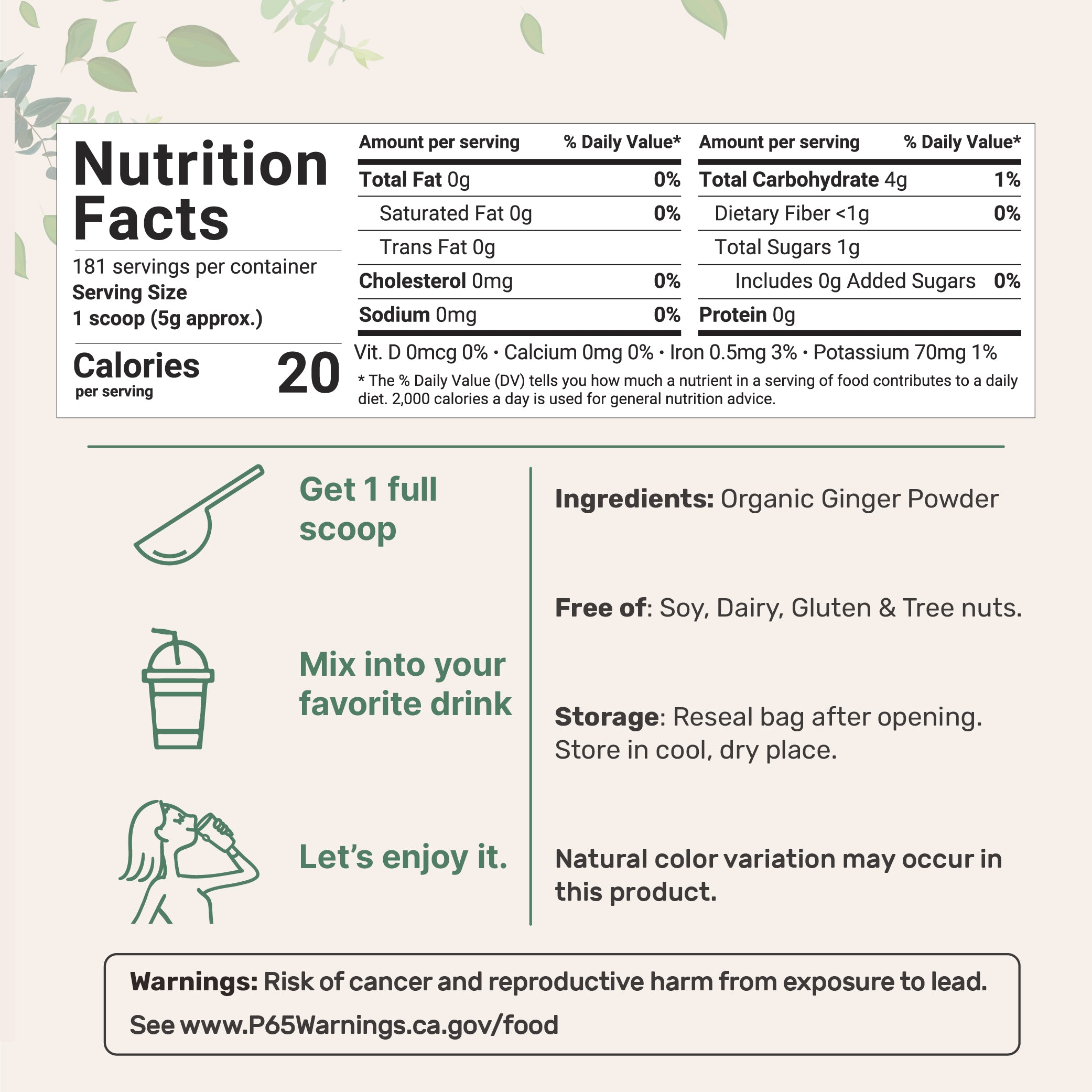 Micro Ingredients Organic Ginger Powder