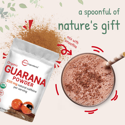 Organic Guarana Drink Mix Powder nature's Gift