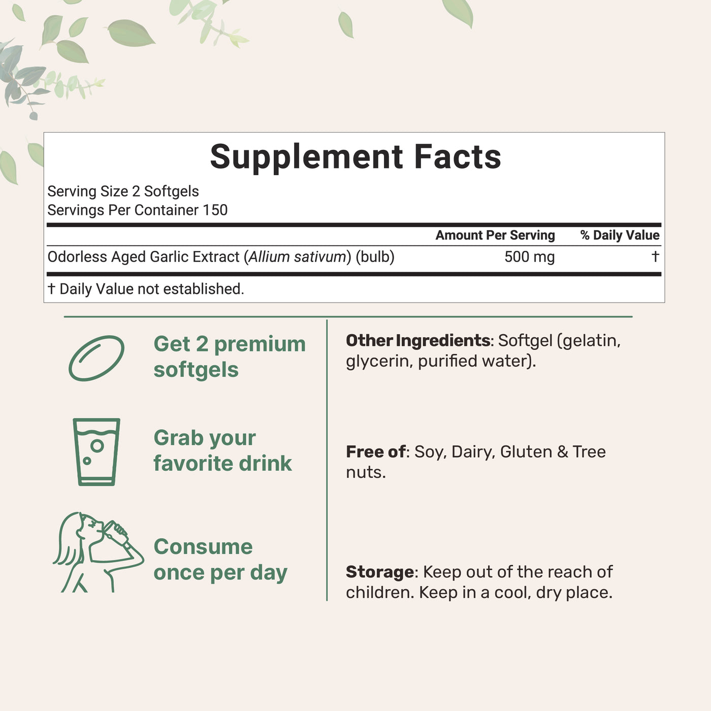 Micro Ingredients Odorless Garlic Softgels