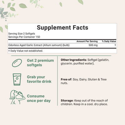Micro Ingredients Odorless Garlic Softgels