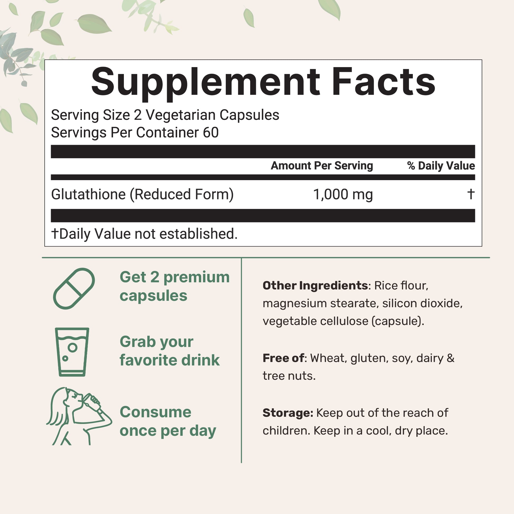 Micro Ingredients Glutathione 1,000mg, 120 Veggie Capsules Micro Ingredients Glutathione 1,000mg, 120 Veggie Capsules