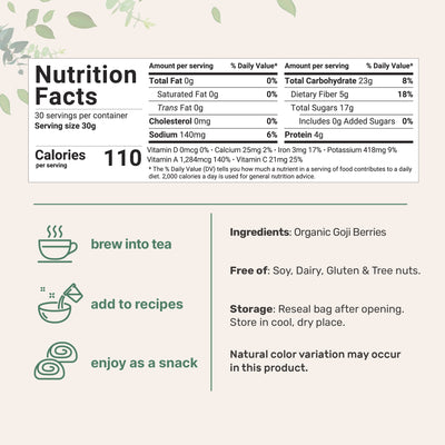 Micro Ingredients Organic Goji Berries 32 Ounce