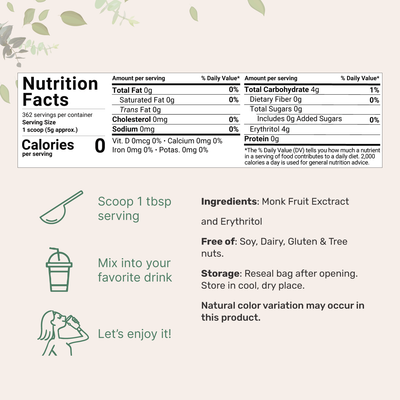 Micro Ingredients Golden Monk Fruit Sweetener with Erythritol