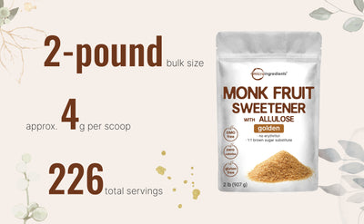 Golden Monk Fruit Sweetener – Without Erythritol