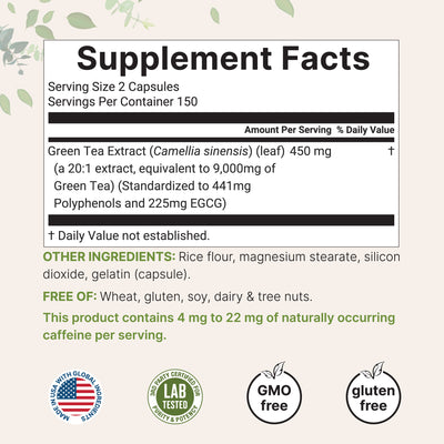 Micro Ingredients Extra Strength Green Tea Extract 9,000mg, 300 Capsules