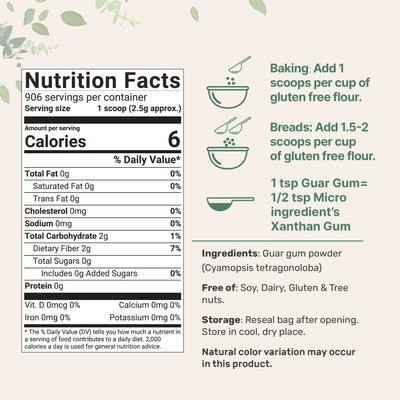 Micro Ingredients Guar Gum Powder for Baking, 5lb