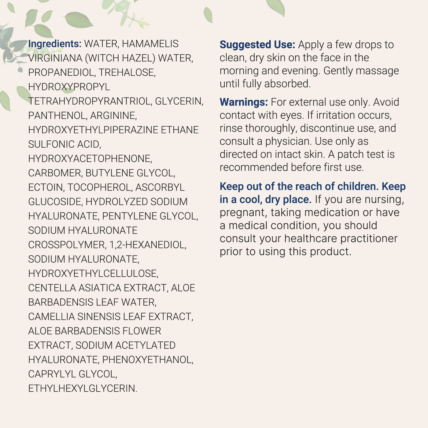 Micro Ingredients HA Serum with Vitamin B5, C, E, Witch Hazel, & Centella – 4 FL OZ