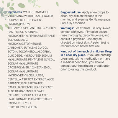 Micro Ingredients HA Serum with Vitamin B5, C, E, Witch Hazel, & Centella – 4 FL OZ