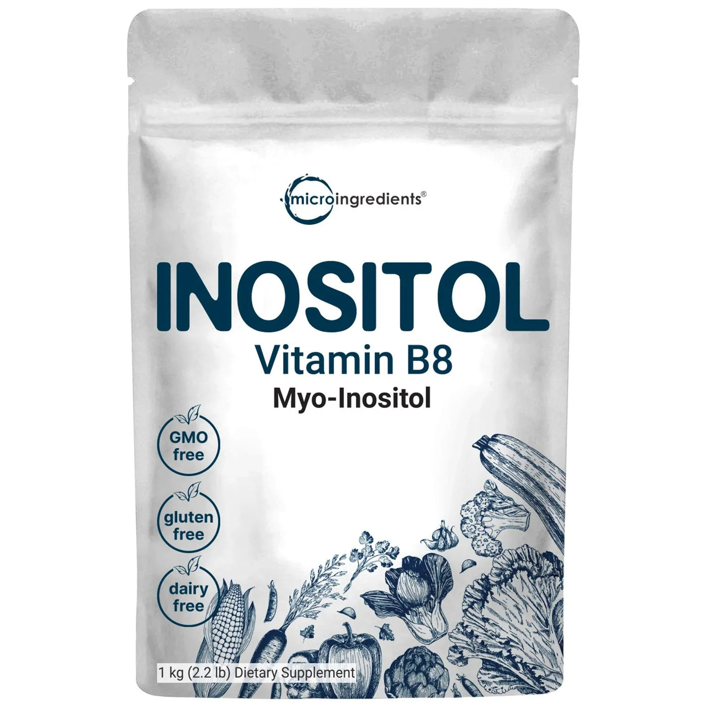Inositol Powder, 1 Kilogram front