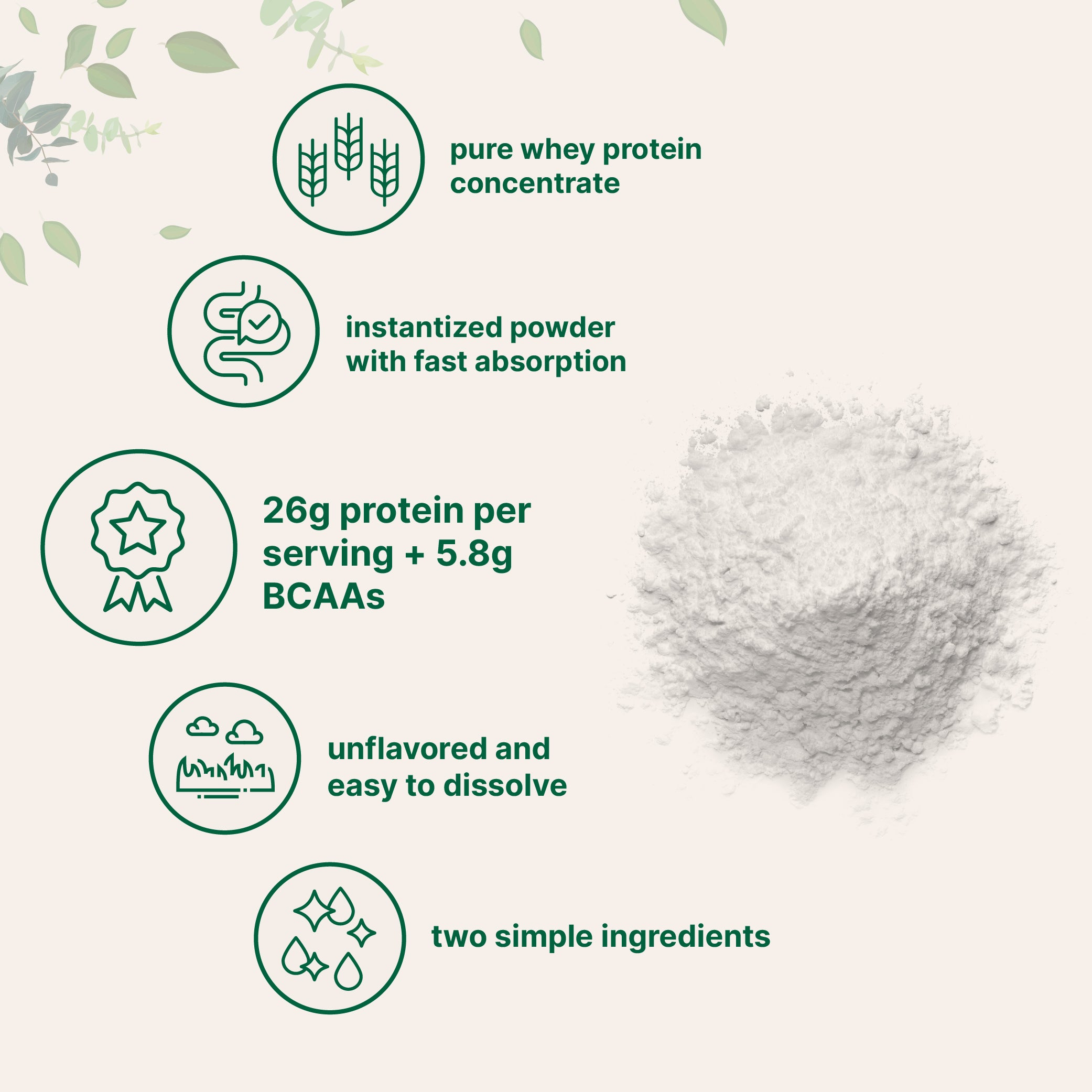 Micro Ingredients Instant Whey Protein Powder Concentrate, 2lbs
