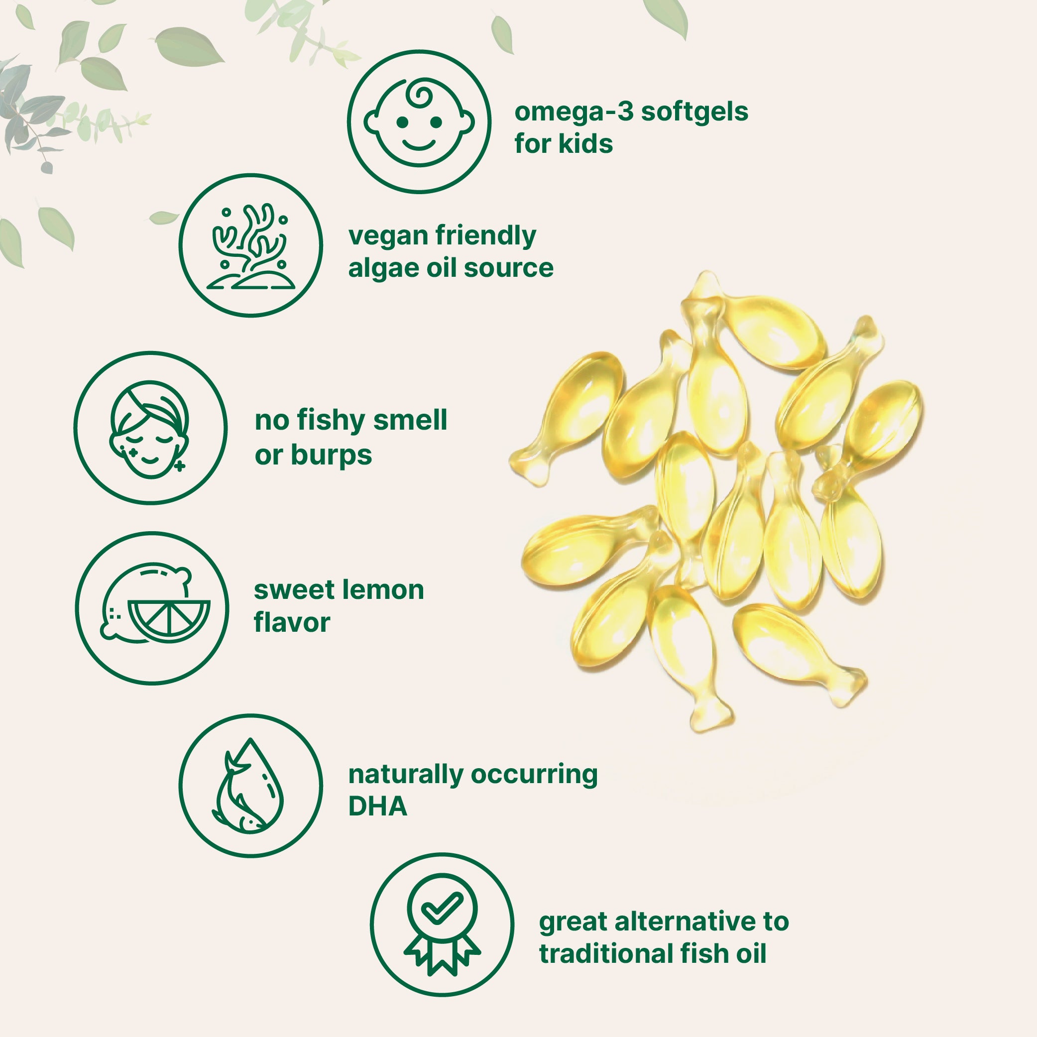 Micro Ingredients Omega-3 for Kids, 240 Veggie Softgels (Lemon Flavor)