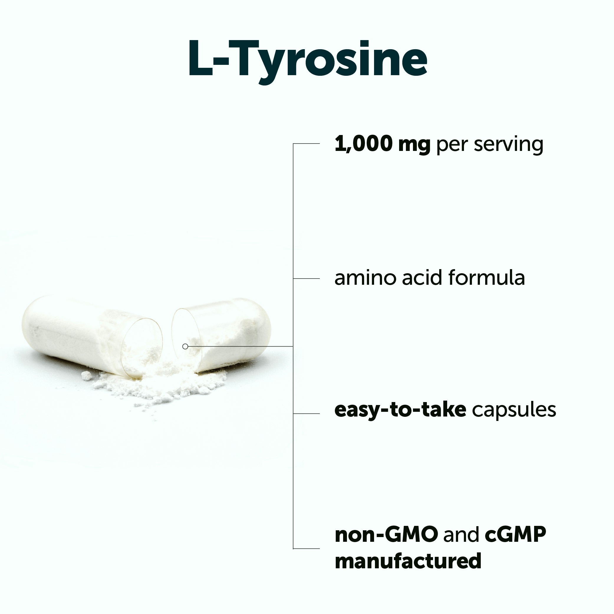 Micro Ingredients L-Tyrosine 1000mg, 240 capsules