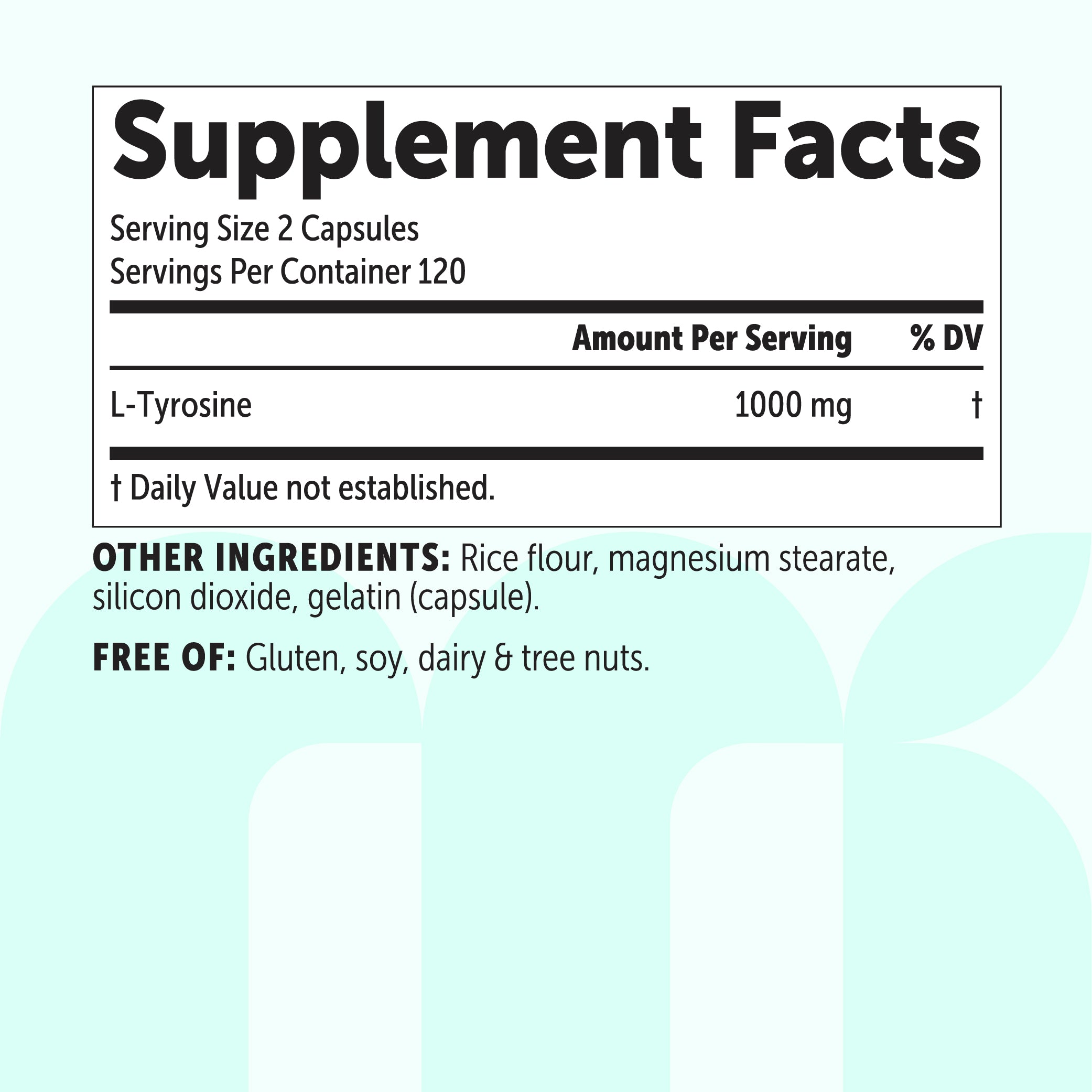 Micro Ingredients L-Tyrosine 1000mg, 240 capsules